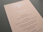 beautiful charming wedding menu