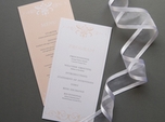 beautiful elegant wedding menu