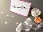 beautiful modern wedding thank you note