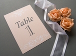 beautiful vintage wedding table number