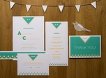 bold geometric wedding paper goods