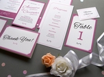 charming calligraphic wedding program