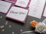 charming chic wedding thank you note