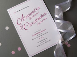 charming elegant wedding invitation