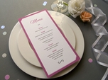 charming elegant wedding menu