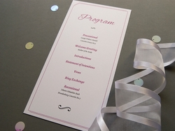 charming elegant wedding program