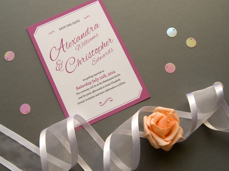 charming elegant wedding save the date