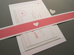 Charming minimal wedding invitation set