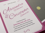 charming romantic save the date card