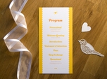 charming rustic wedding day program