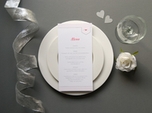 Chic minimal wedding place setting