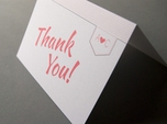 Chic and romantic wedding thank you card