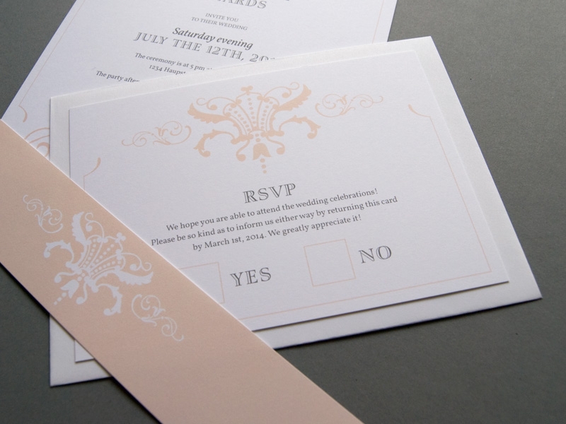 classic elegant wedding rsvp