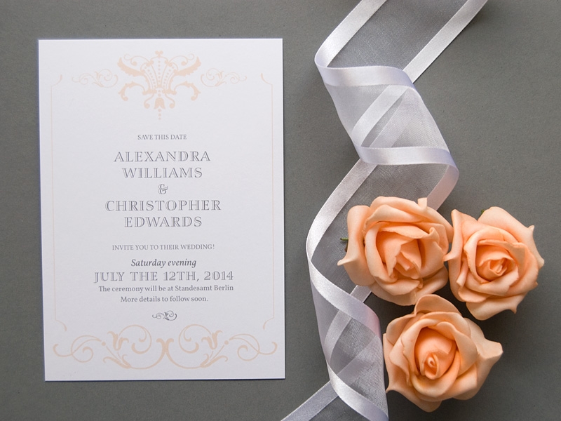 classic elegant wedding save the date