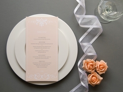 classic elegant wedding table menu