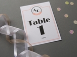 classic elegant wedding table number