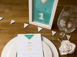 Classy chic wedding table number