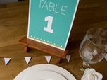 Classy modern wedding table number