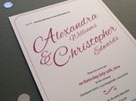 elegant calligraphic wedding invitation