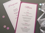 elegant calligraphic wedding menu