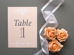 elegant refined wedding table number