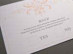 formal refined wedding rsvp card