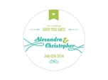 fun save the date drink coaster