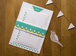 geometric wedding invitation wrapper