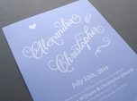 lovely calligraphy wedding invitation