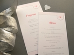 Lovely chic wedding program and menu