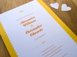 lovely script wedding invitation