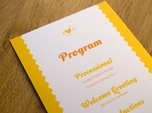 lovely script wedding program