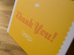 lovely script wedding thank you note