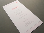 Lovely chic wedding day program