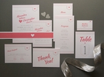 Beautiful minimal wedding thank you note