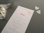 Minimal modern wedding menu design