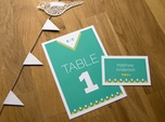 Modern chic wedding table number