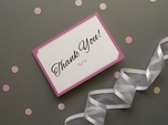 modern chic wedding thank you card