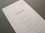 Modern heart wedding program