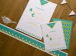 modern wedding invitation wrapper