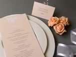 refined formal wedding place card