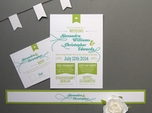 retro sweet wedding invitation wrapper