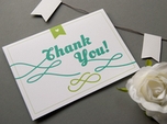 romantic calligraphy wedding thank you note