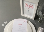 Cute romantic wedding place setting