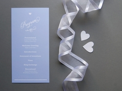 romantic script wedding program