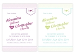 romantische stilvolle save-the-date-karte