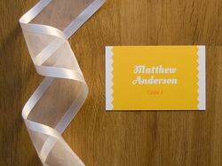 simple rustic wedding place card