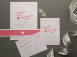 Simple sweet wedding invitation set