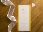 simple whimsy wedding menu