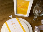 simple whimsy wedding table number